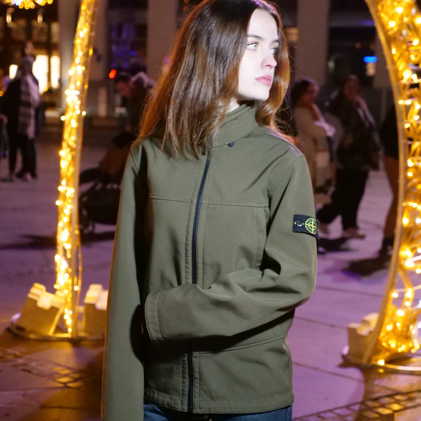 Veste Soft-Shell Stone Island Kaki M (Femmes)