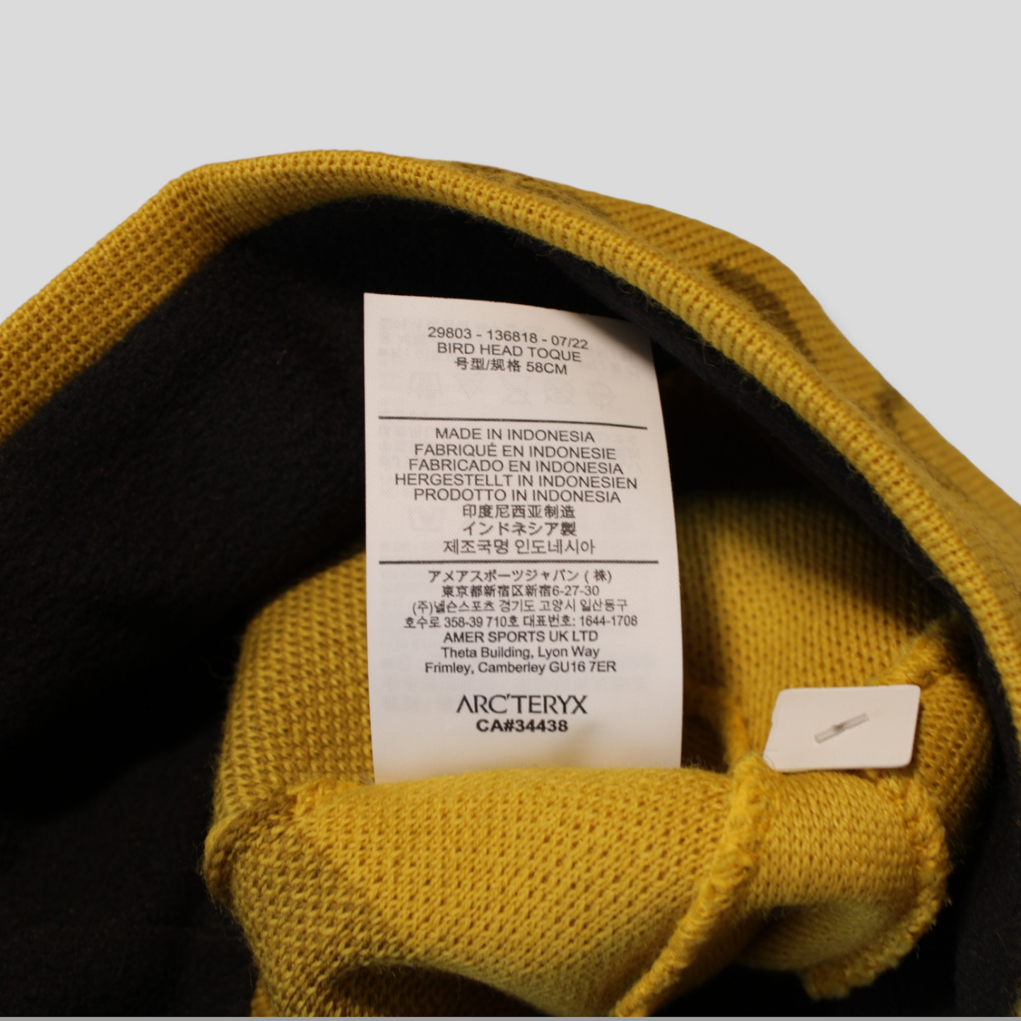 Bonnet Arc'teryx jaune