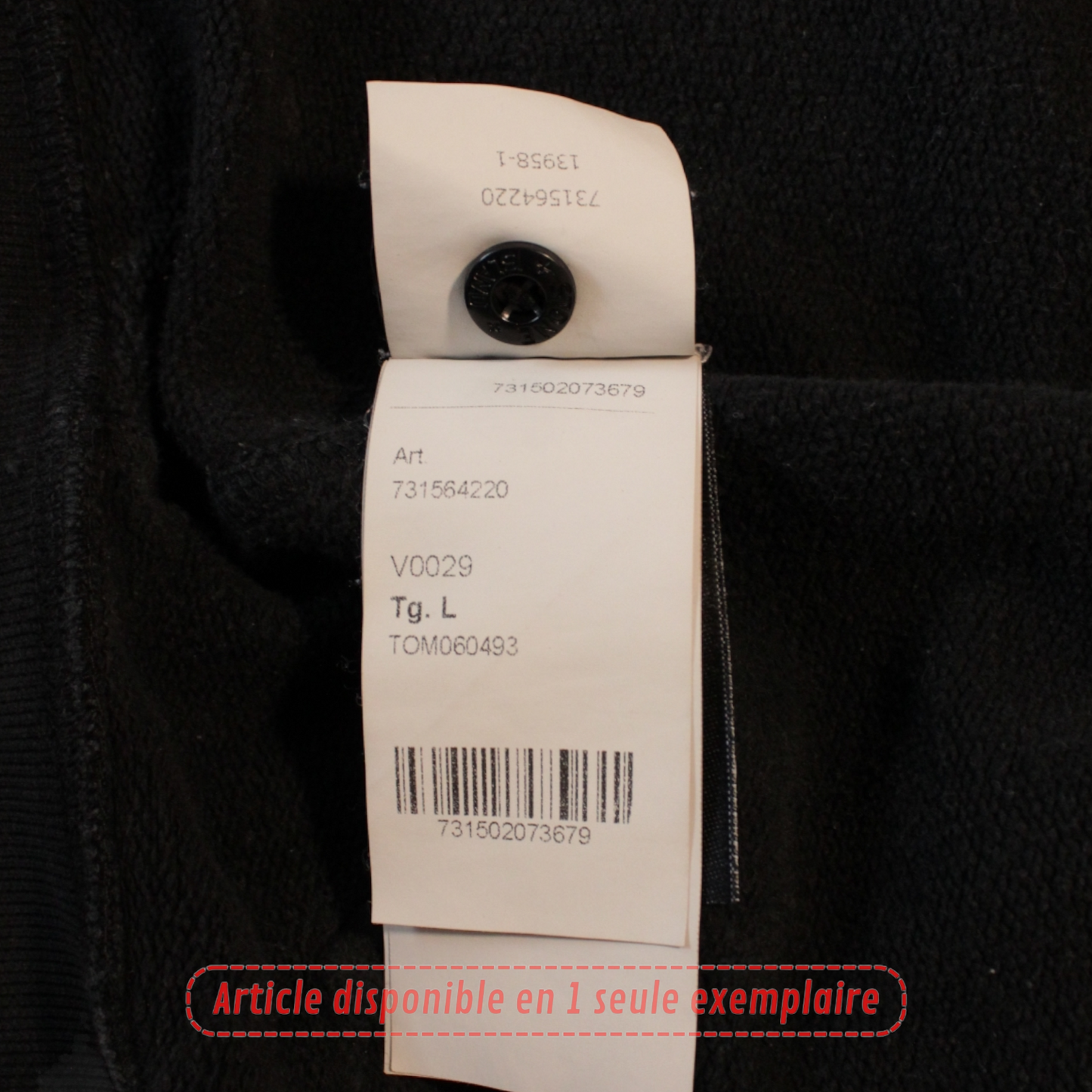 Sweat Zippé Stone Island noir L