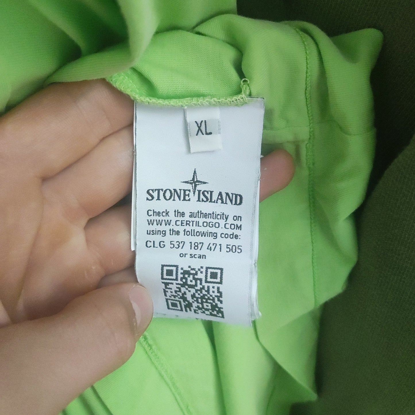 T-shirt vert Stone Island XL