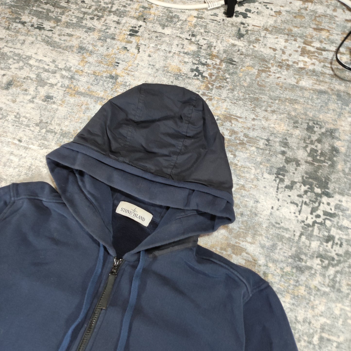 Sweat Zippée Stone Island Bleu Marine L