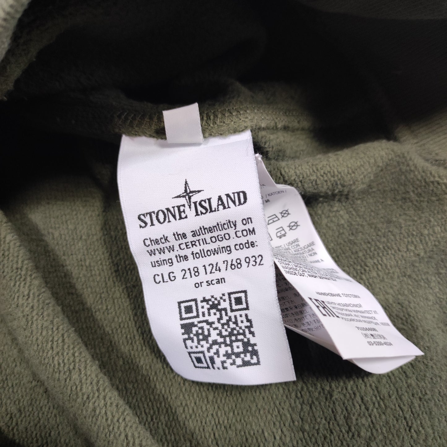 Sweat à capuche Stone Islande Vert Foncé S