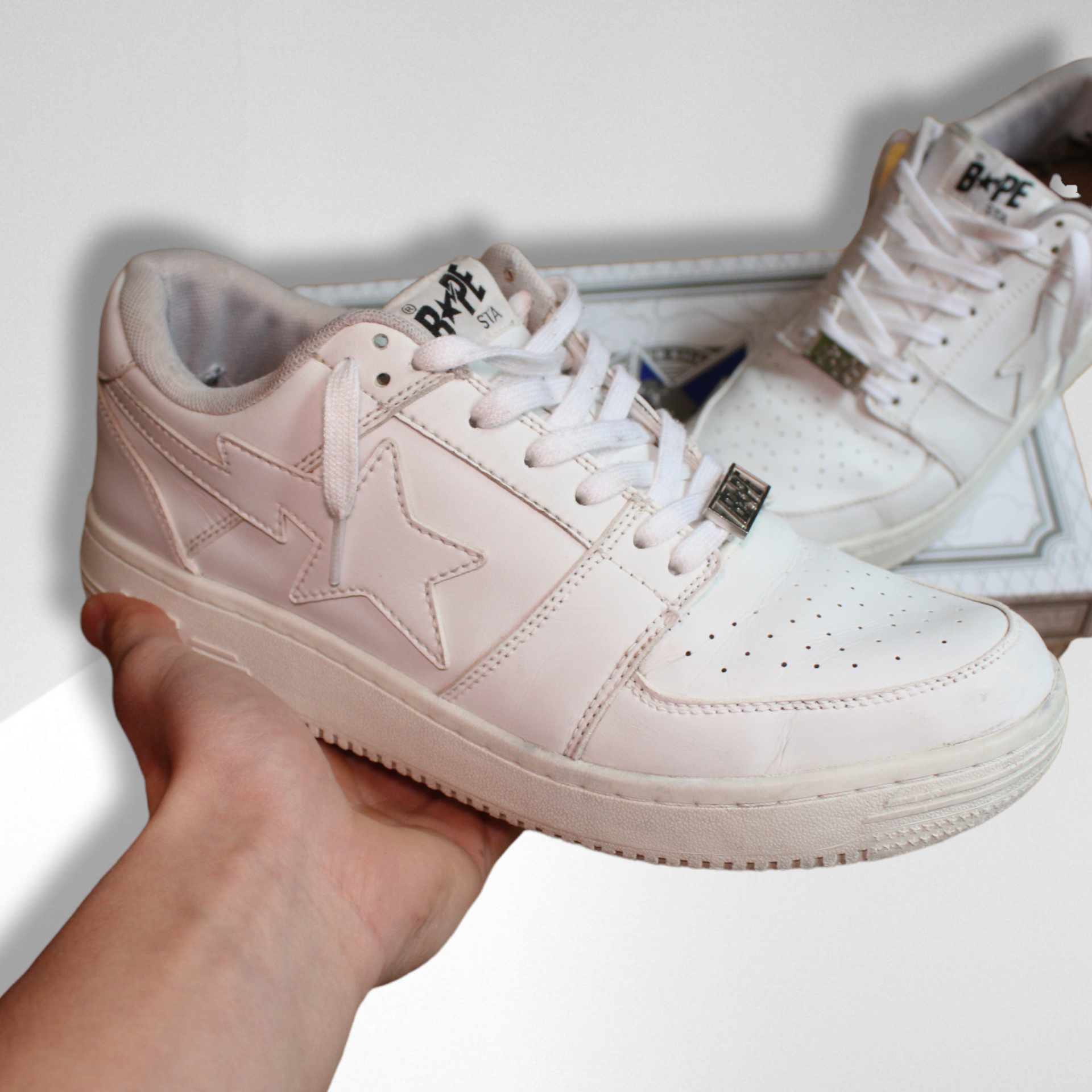 Bape STA Low White 44 kendall pradelle