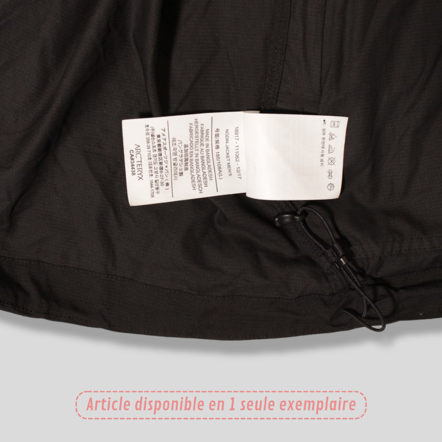 Veste WindStopper Arc'teryx noir L