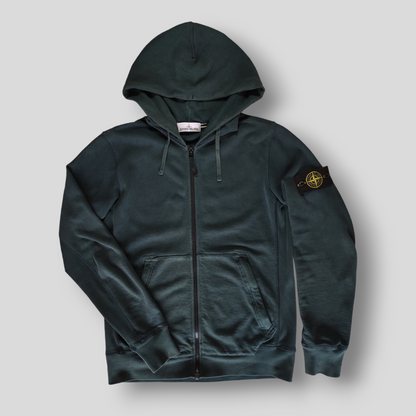 Sweat à capuche Stone Island L vert foncé