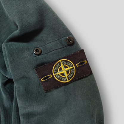 Sweat à capuche Stone Island L vert foncé